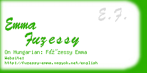 emma fuzessy business card